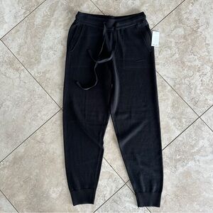 NWT Splendid Women’s woven knit cotton/acrylic blend black jogger pants